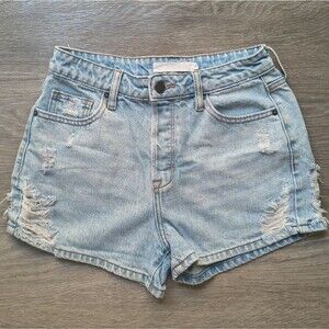 Hidden Distressed Denim Jean Shorts Women Shorts 29" Waist